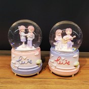 Resim Sevimli Sevgililer Büyük Boy Kar Küresi 