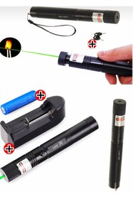 Resim DİBA AVM Şarjlı Güçlü Yeşil Laser Metal Kasa Anahtar Emniyetli Yeşil Pointer Yüksek Güçlü Işaretçisi 