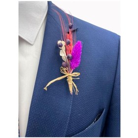 Resim Brianze Mor Çok Renkli Canlı Damat Çiçeği 