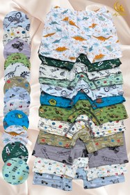 Resim AYMELEK Erkek Çocuk (3`lü Paket) Soft Yıkama Pamuklu Renkli Baskılı Boxer 