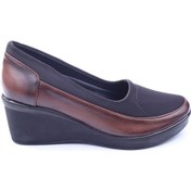 Resim Mavişim 3334 Kadın Dolgu Topuk Strech Ayakkabı Taba 