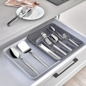 Resim Storemax Ayarlanabilir Çekmece Içi Kaşıklık, Sürgülü Yapı, 29X33 Cm, 50X33 Cm'ye Kadar Genişletilebilir 