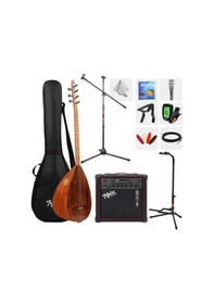 Resim Yonka B-141k-amp Amfili Kısa Sap Karaağaç Kaliteli Saz Bağlama Seti 