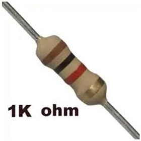 Resim 1k Ohm 1/4 Watt Direnç 10 Adet Pcs 