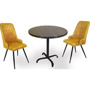 Resim Beymobilya Indigo Werzalit Yuvarlak - Çırağan Fiskos Seti (70 Cm Çap) (520891870) 