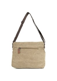 Resim Her An Organize Kanvas Kumaş 15,6 İnç Laptop Bölümlü Su Geçirmez Postacı Çanta Haki-1437 Haki 