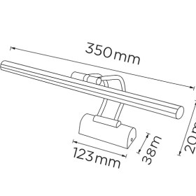 Resim Hype Store Sekatech 35CM LED Aplik Gold Kasa | 3200K Gün Işığı | IP20 Koruma | Ayna, Tablo ve Resim Banyo Üstü 