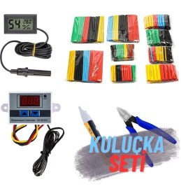 Resim 5 Parça Kuluçka için Dijital Termostat, Nem ve Sıcaklık Ölçer Higrometre Seti 