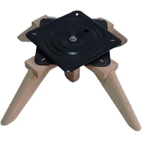 Resim Ahşap Berjer Ayağı Döner Tablalı Naturel Boyasız 