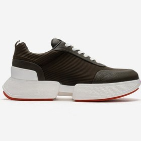 Resim Marcomen Erkek Yüksek Taban Bağcıklı Deri Comfort Sneaker MC 20276 HAKİ 