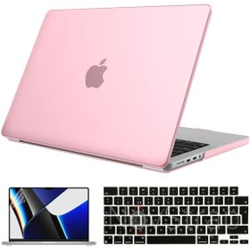 Resim NovStrap Apple MacBook Pro 2021 M1 16.2 inc A2485 Uyumlu Parlak Kılıf + Siyah Klavye Kılıfı + Film 