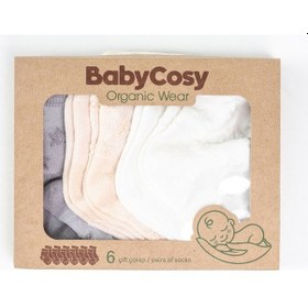 Resim Babycosy Organic Wear %100 Organik Pamuk,6 Lı Bebek Çorap Seti Yıldız Desenli,yumuşak,pamuklu,yenidoğan Çorap,unisex Çok Renkli 