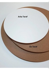 Resim Ahşap Supla 10 Adet 30 Cm Yuvarlak Tekyüz Beyaz Çocuk Yaz-sil Boyanabilir Kara Tahta Oyuncak 