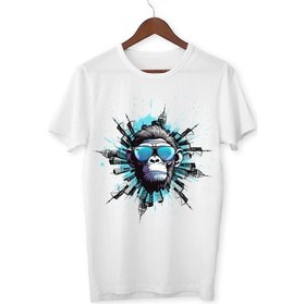 Resim Alpşan Ticaret King Kong Tişört Goril T-shirt Çocuk Yetişkin Tişört Beyaz 
