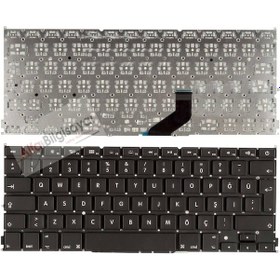 Resim Macbook Pro Uyumlu A1425 13.3" Me662Ll/A Büyük Enter Klavye Siyah 