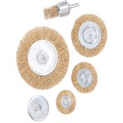 Resim rigour 6 Lı Çelik Fırça Seti Matkap Tel Fırça 6 Parça Tel Fırça Seti 