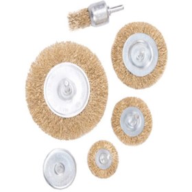 Resim rigour 6 Lı Çelik Fırça Seti Matkap Tel Fırça 6 Parça Tel Fırça Seti 