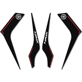 Resim Yamaha NMax Büyük Yan Pad Koruyucu Set Siyah Kırmızı 