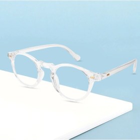 Resim Krokodil Küçük Yuvarlak Anti Mavi Işık Gözlük Çerçevesi - Kadın Erkek Vintage Bilgisayar Gözlüğüwhıte51gri Gri 