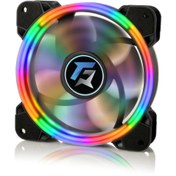 Resim GAMEFORCE Dual Rıng Raınbow 12cm Kasa Fan 3 Lü Set 