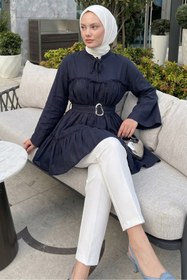 Resim Salih Çelebi Toka Kemerli Tunik Y0135 - LACİVERT 