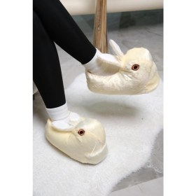 Resim Oksit Earna Tavşan Model Şişme Peluş Kadın Panduf 