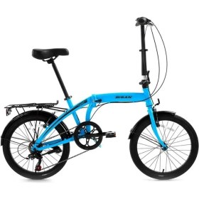 Resim Bisan Twın-S Katlanır Bisiklet 32CM V 20 Jant 6 Vites Açık Mavi Siyah 