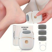 Resim 1 Adet Şarj Edilebilir Elektrikli Ayak Törpüsü - Ergonomik Tasarım, USB Şarj, 400mAh Lityum Pil, Kalın Sahte Deri Cilalama İçin İdeal, 3 Ped ve Yay Dahil 