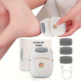 Resim 1 Adet Şarj Edilebilir Elektrikli Ayak Törpüsü - Ergonomik Tasarım, USB Şarj, 400mAh Lityum Pil, Kalın Sahte Deri Cilalama İçin İdeal, 3 Ped ve Yay Dahil 
