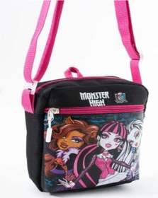 Resim Trg Polo Monsterhigh Draculaura Çocuk Omuz Çantası 3 Bölmeli Su Geçirmez Kumaş 21 16 6 Cm Siyah - Siyah 
