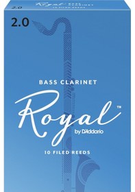 Resim D'addario Reb1020 Royal Bas Klarnet Kamışı No: 2.0 Başlangıç/eğitim - 10'lu Paket Yumuşak Başlangıç Kamışı, Kolay Üfleme Ve Net Artikülasyon 