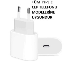 Resim PSGT Psgt ıphone 11/12/13/14/15/pro -Promax Uyumlu Typc Girişli 20W Hızlı Adaptör Beyaz 