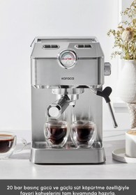 Resim Karaca Coffee Art 1101 Süt Köpürtücülü 20bar Basınçlı Espresso Latte Cappuccino Americano Mak. 1,5l 