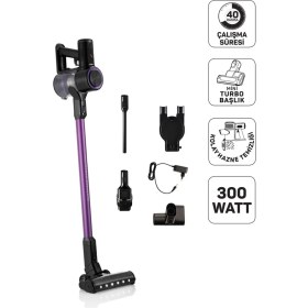Resim Arzum AR4206 Magiclean Ultimate Dikey Şarjlı Süpürge 300W BLDC Motoru, Mor 