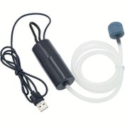 Resim Taşınabilir USB Akvaryum Hava Pompası - Hava Taşı ile Sessiz Mini Oksijenatör, Enerji Tasarruflu Balık Tankı Havalandırıcısı, 5V 1W, Siyah/Beyaz/Yeşil/Pembe Renklerde Mevcut, Balık Akvaryumu için Hava Pompası 