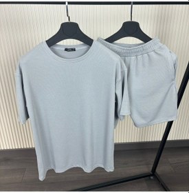 Resim Gri Fitilli Takım Gri Melanj 