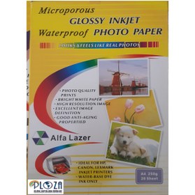 Resim Alfa A4 250 G 20 Adet Parlak Fotoğraf Kağıdı Microporous Waterproof 