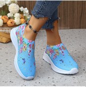 Resim Gökyüzü Mavisi İlkbahar Ve Sonbahar Avrupa Ve Amerikan Renk Bloklu Sığ Ağızlı Spor Tembel Yuvarlak Burunlu Kadın Sneaker 56490542 Mavi 