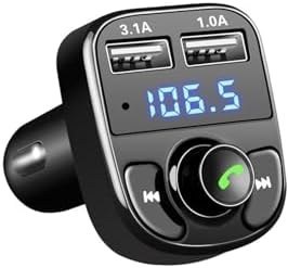 Resim Araç Fm Transmitter 5.0 Bluetooth Araç Kiti Usb Mp3 Sd Kart Flash Için Uygun Çakmaklık Girişli 0690X8 