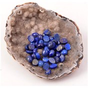 Resim Lapis Lazuli Taşı Kabaşon - 6*8 mm Yüzük ve Kolye Taşı 