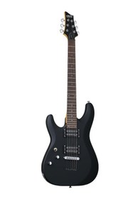 Resim Schecter C-6 Deluxe Solak Elektro Gitar Satin Black 
