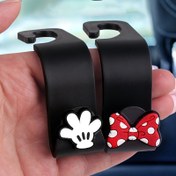 Resim İki Adet Yetkili Mickey ve Minnie Araba Askısı, Çok Fonksiyonlu Saklama Askıları, Şık İç Tasarım Arabalar İçin Uygun. 