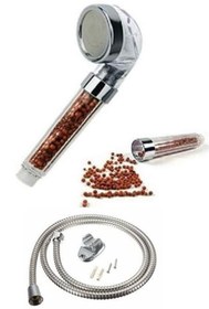 Resim QNİAY Tasarruflu Ve Arıtmalı Duş Başlığı Hortum Askı Aparatı Komple Set 898 