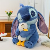 Resim 1 adet Stitch & Duckling Peluş Oyuncak - Sevimli Karikatür Karakter Yumuşak Bebek, Araba, Ev, Ofis veya Koltuk Dekoru için Mükemmel - Doğum Günleri, Cadılar Bayramı, Noel, Sevgililer Günü, Stitch Oda Dekoru için İdeal Hediye 