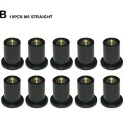 Resim Gaojunshop01 M5 Metrik Lastik Well Somunları Motosiklet Rüzgarlık 10 Adet Vida Cıvata Seti 