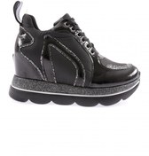 Resim Dgn Kadın Mega Kalın Taban Silver Taşlı Sneakers Ayakkabı Siyah 21733136 