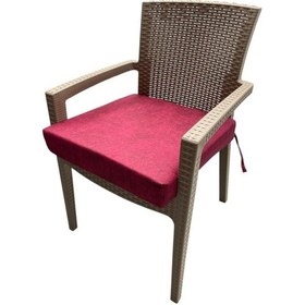 Resim Sandalye Minderi Koltuk Minderi Su İtici Güneşe Dayanıklı Minder 50x50x8 Cm Fuşya 4 Adet Mavi 