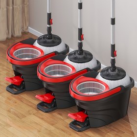Resim 1 Adet Döner Paspas Başlığı, Yıkanmaya Gerek Olmayan Ev Temizliği Süpürgesi ve Kovası Seti Aksesuarları, Mutfak, Oturma Odası, Banyo Temizliği İçin Uygun, Geniş Alanlar İçin Özel Tasarım 