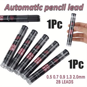 Resim Yeni Otomatik Kalem Ucu 90mm Büyük Kapasiteli Yedek Uç, 0.5/0.7/0.9/1.3/2.0mm Siyah Yedek Uç Kolayca Kırılmaz, Okul Hediyeleri ve Ofis Yazı Malzemeleri İçin Uygun 