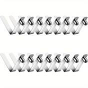 Resim 16 adet Paslanmaz Çelik V-Spring Klipsi, 6mm/0.23inch - Mobilya, Dolaplar, Çekmeceler için İdeal - Dayanıklı Metal Yapı, Mobilya Donanımı|V Şekilli Klips|Dayanıklı Yapı, Dolap Donanımı 